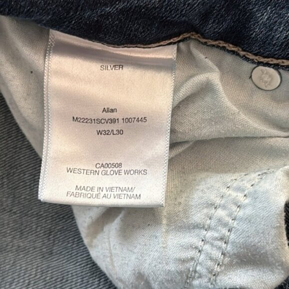 Silver Jeans 32 x 30 Medium Wash Allen Classic Fit Slim Leg - Picture 3 of 9